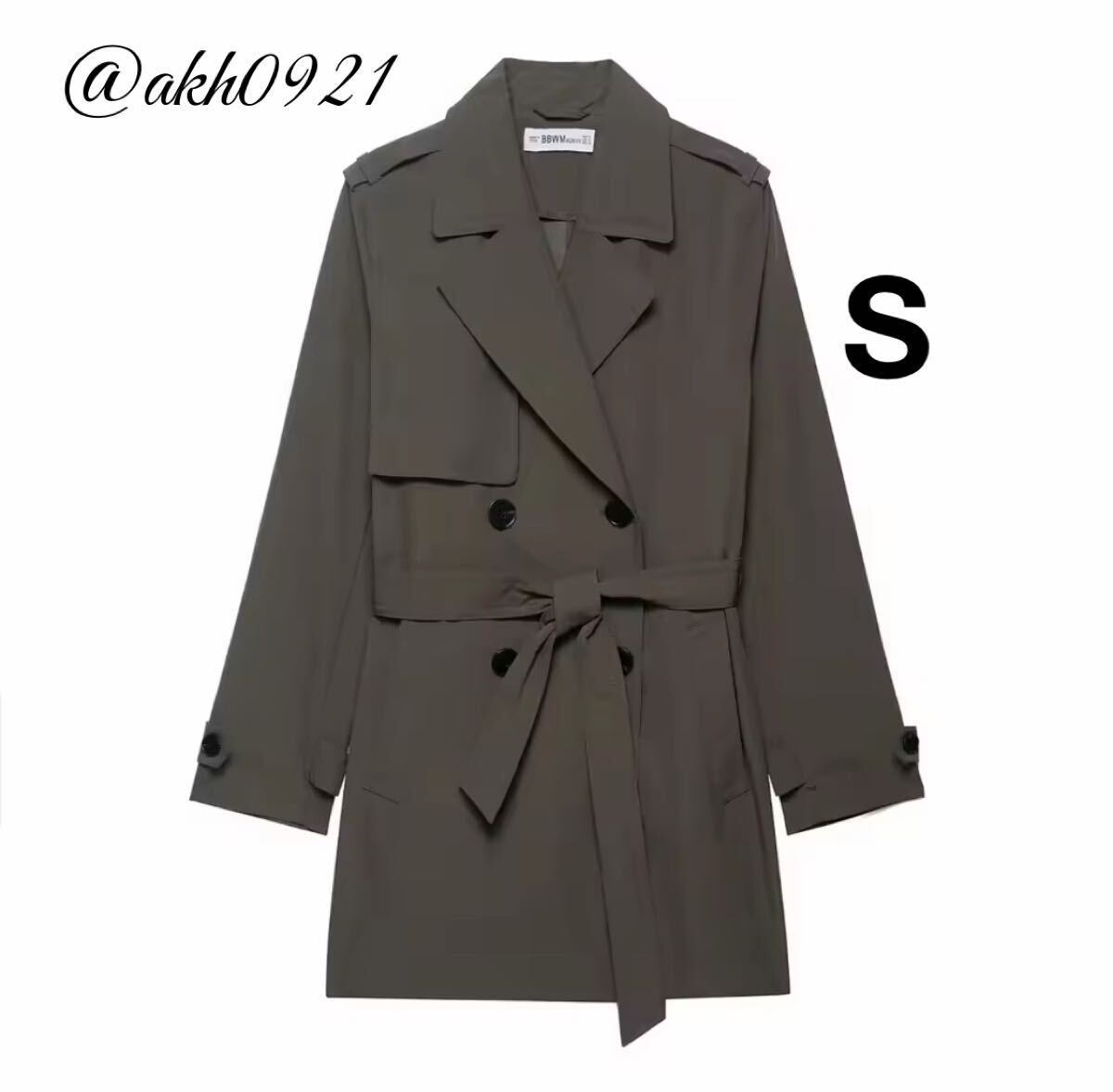 新品未使用★2025 A/W 秋新作★vintage ヴィンテージ レトロ ミディ丈 トレンチコート アウター Sサイズ レディース★ZARA 好きな方に拍卖