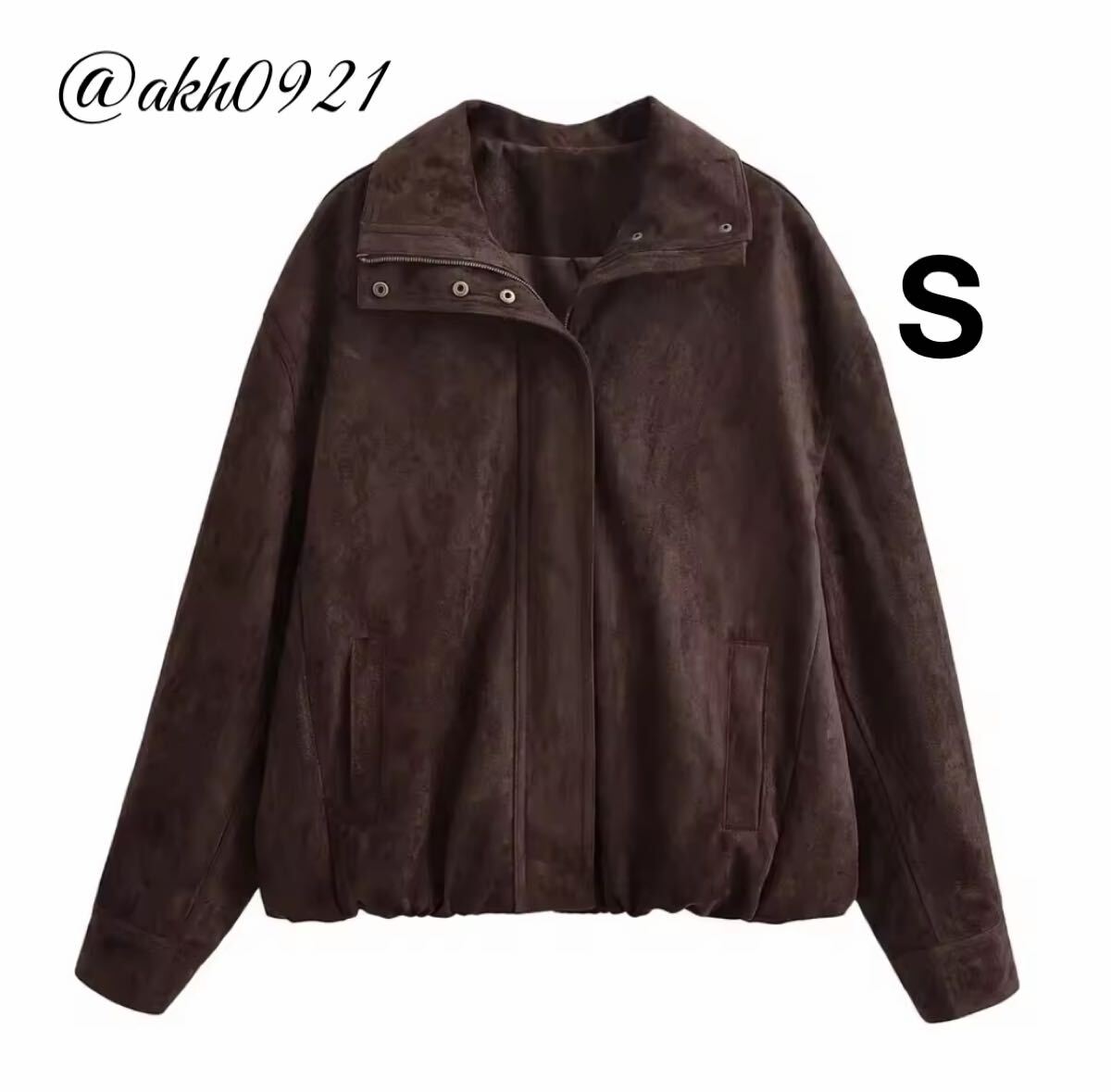 新品未使用★秋新作★vintage ヴィンテージ レトロ brown ブラウン ジャンパー ジャケット アウター Sサイズ レディース★ZARA 好きな方に拍卖