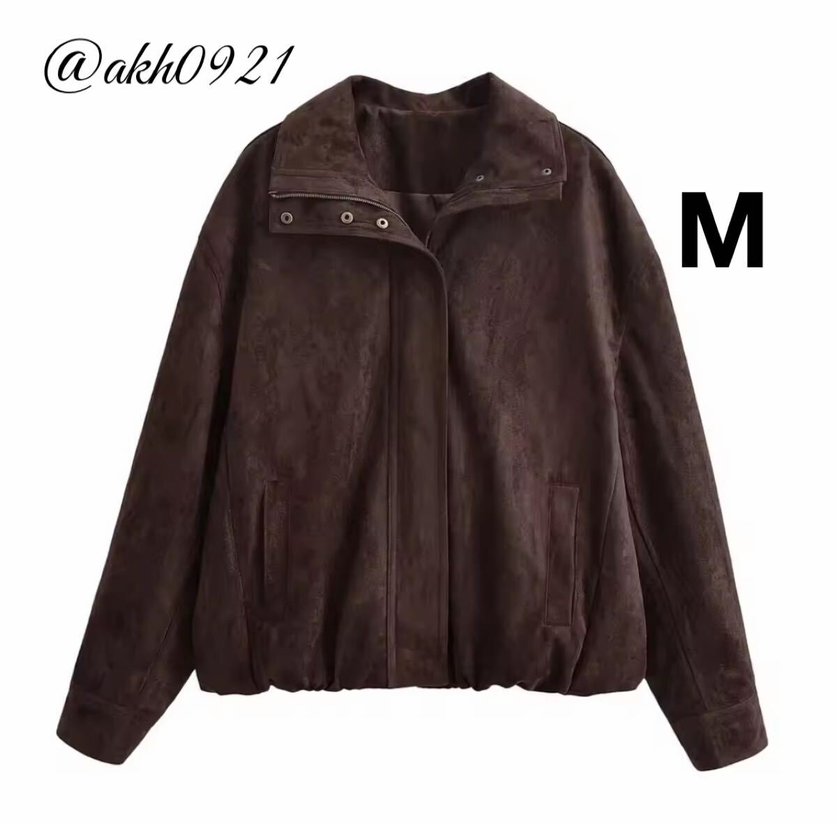 新品未使用★秋新作★vintage ヴィンテージ レトロ brown ブラウン ジャンパー ジャケット アウター Mサイズ レディース★ZARA 好きな方に拍卖