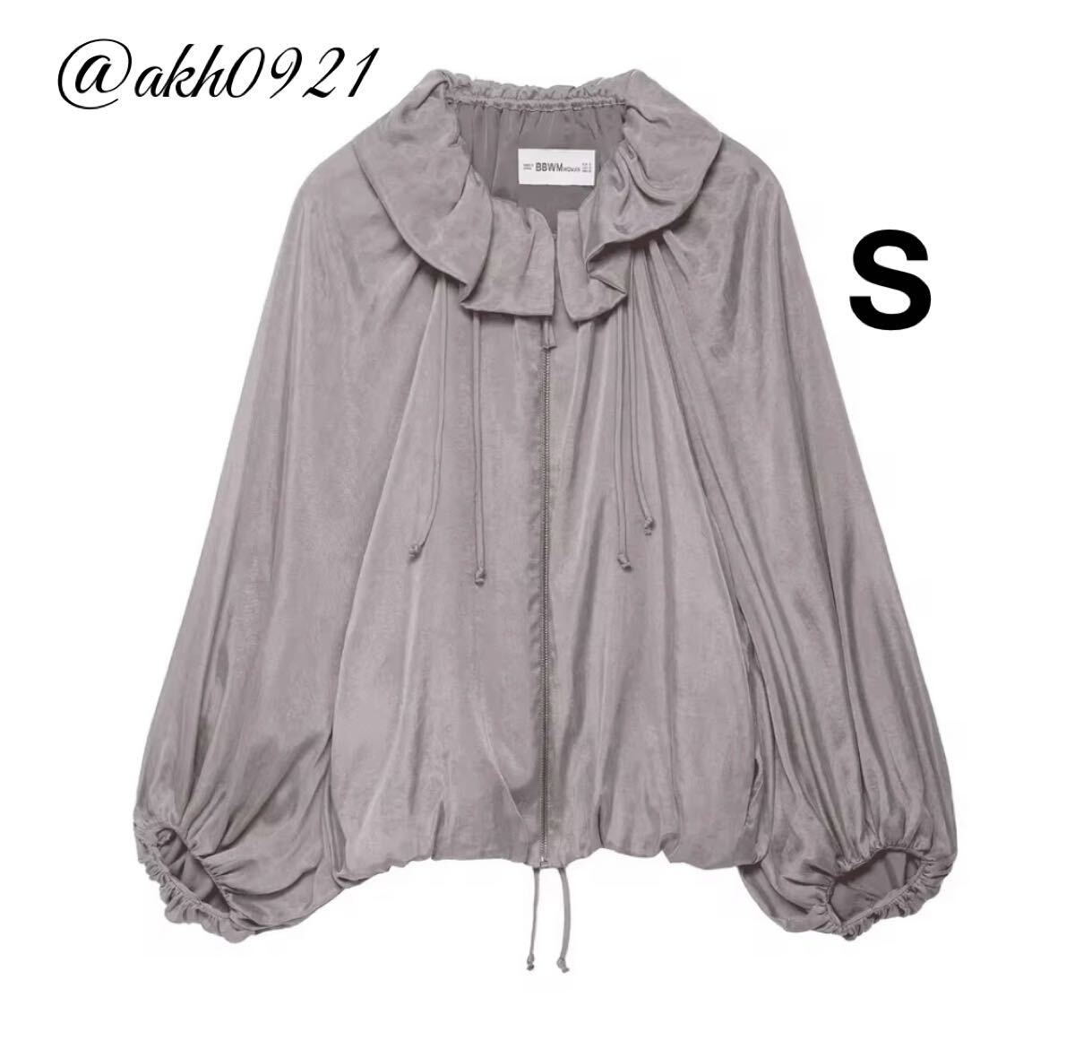 新品未使用★2025 A/W 秋新作★vintage ヴィンテージ レトロ gray ジャンパー ブルゾン アウター Sサイズ レディース★ZARA 好きな方に拍卖