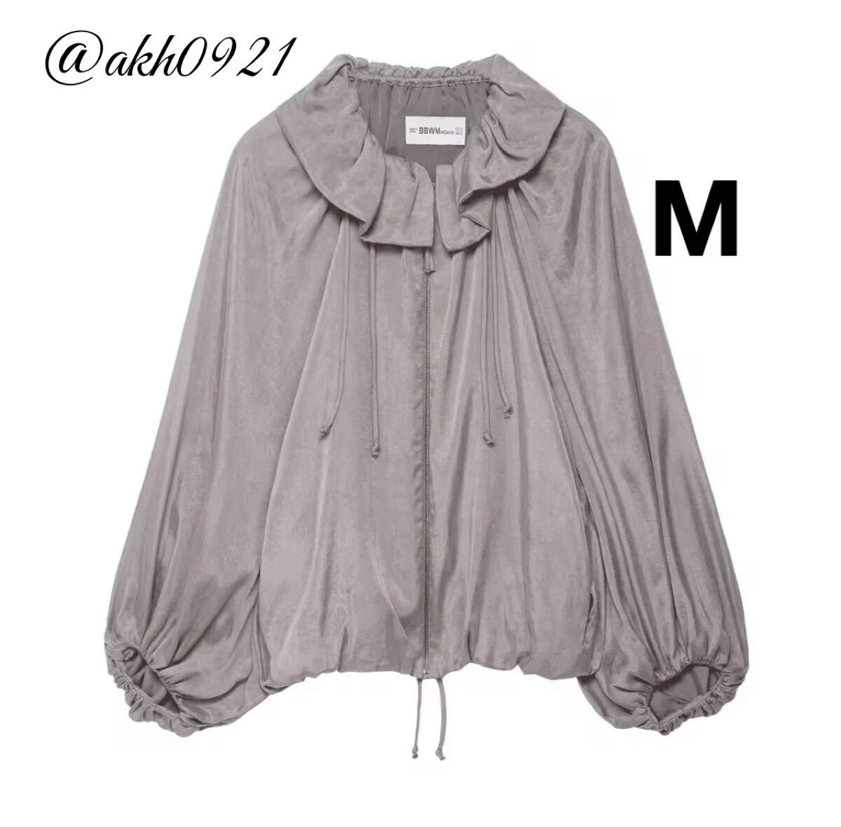 新品未使用★2025 A/W 秋新作★vintage ヴィンテージ レトロ gray ジャンパー ブルゾン アウター Mサイズ レディース★ZARA 好きな方に拍卖