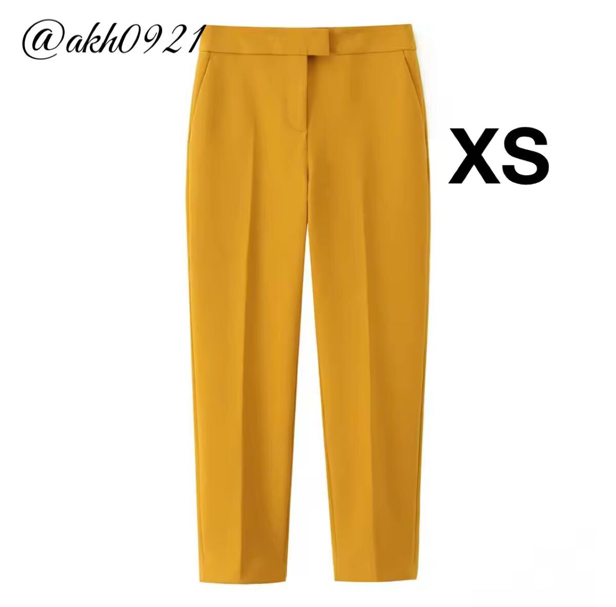 新品未使用★2025 秋新作★vintage ヴィンテージ レトロ センタープレス ロングパンツ ボトムス XSサイズ レディース★ZARA 好きな方に拍卖