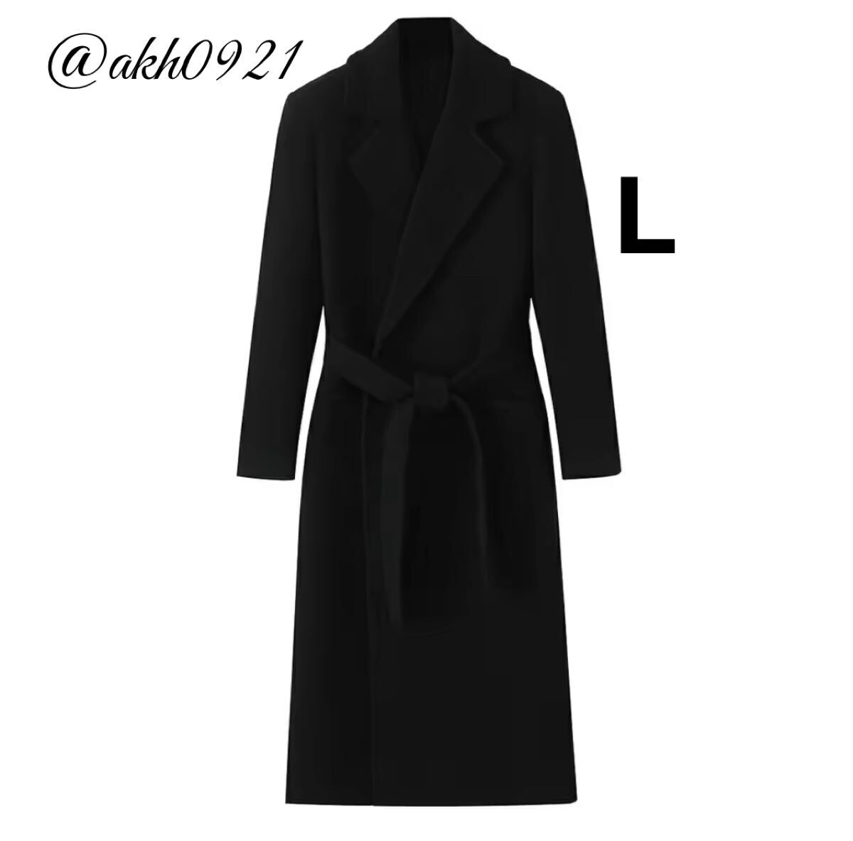 新品未使用★2025 秋新作★vintage ヴィンテージ レトロ black ブラック ロングコート アウター Lサイズ レディース★ZARA 好きな方に拍卖