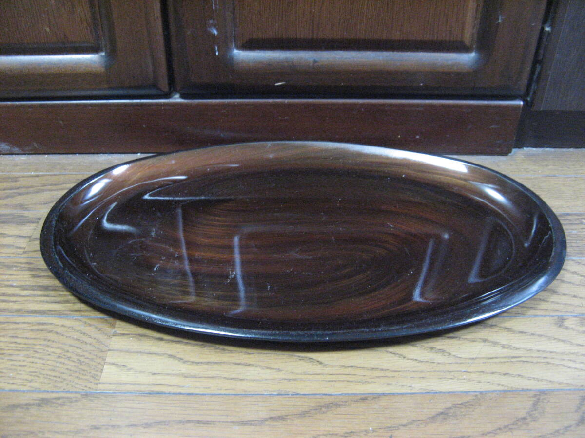 お盆 小判盆 楕円形 大型 同梱手渡し可拍卖