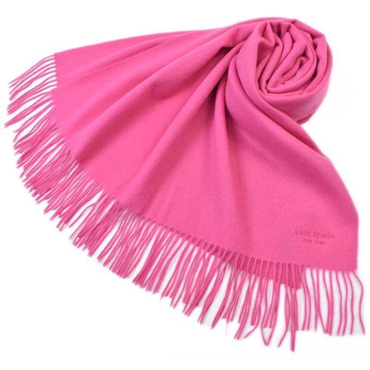 マフラー ストール レディース ケイトスペード ニューヨーク 大判 ブランド カシミヤ 100 ロゴ 刺繍 ピンク拍卖