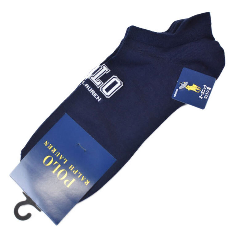 ポロ ラルフローレン 靴下 スニーカーソックス ショートソックス 1足 メンズ ブランド 紺 25 - 27 cm拍卖
