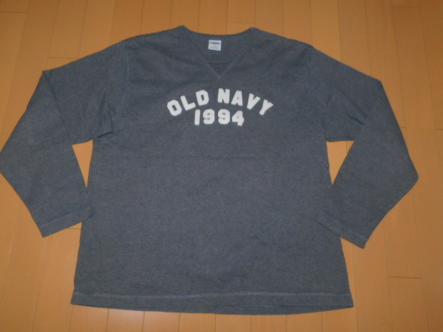 OLD NAVY★オールドネイビー美品ロングスリーブTシャツ/グレー★LL寸拍卖