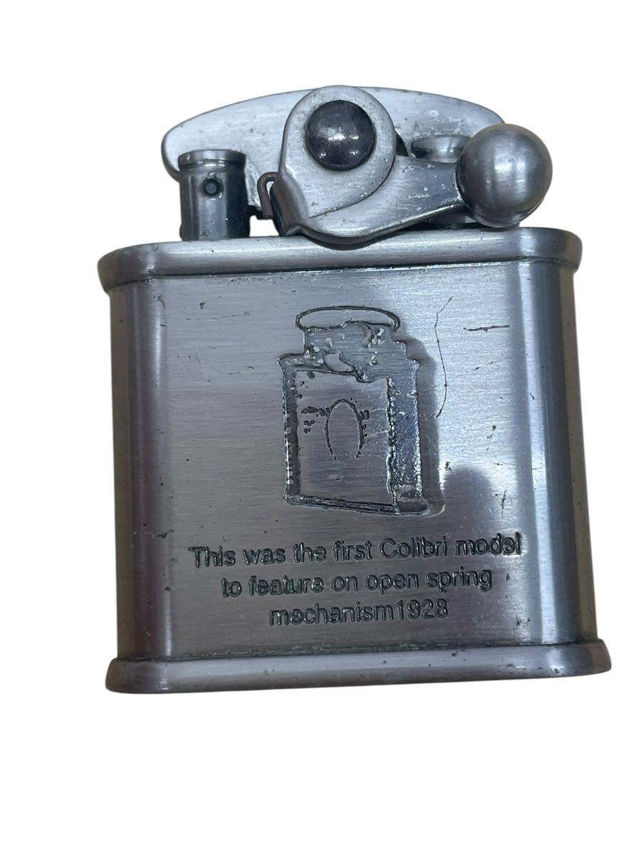 Colibri コリブリ オイルライター 火花確認済 ヴィンテージ アンティーク シルバーカラー拍卖
