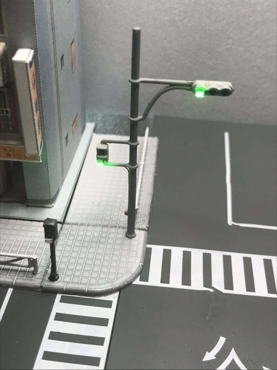 ジオラマ用 電飾 ジオコレ ベース 点くだけ信号 青2本セット拍卖