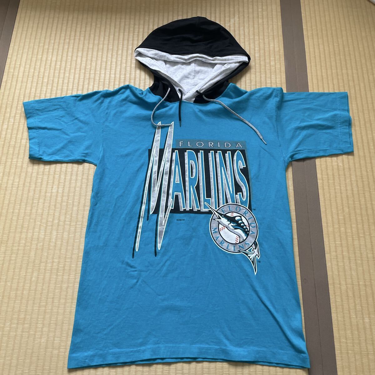フロリダ マーリンズ 半袖パーカー Florida Marlins フード付きTシャツ マイアミマーリンズ Miami Marlins 半袖Tシャツ FLORIDA MARLINS拍卖