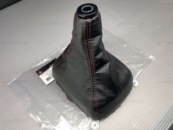 三菱純正 ランエボ 5 6 CP9A シフトレバーブーツ レッドステッチ ランサーエボリューション MITSUBISHI拍卖