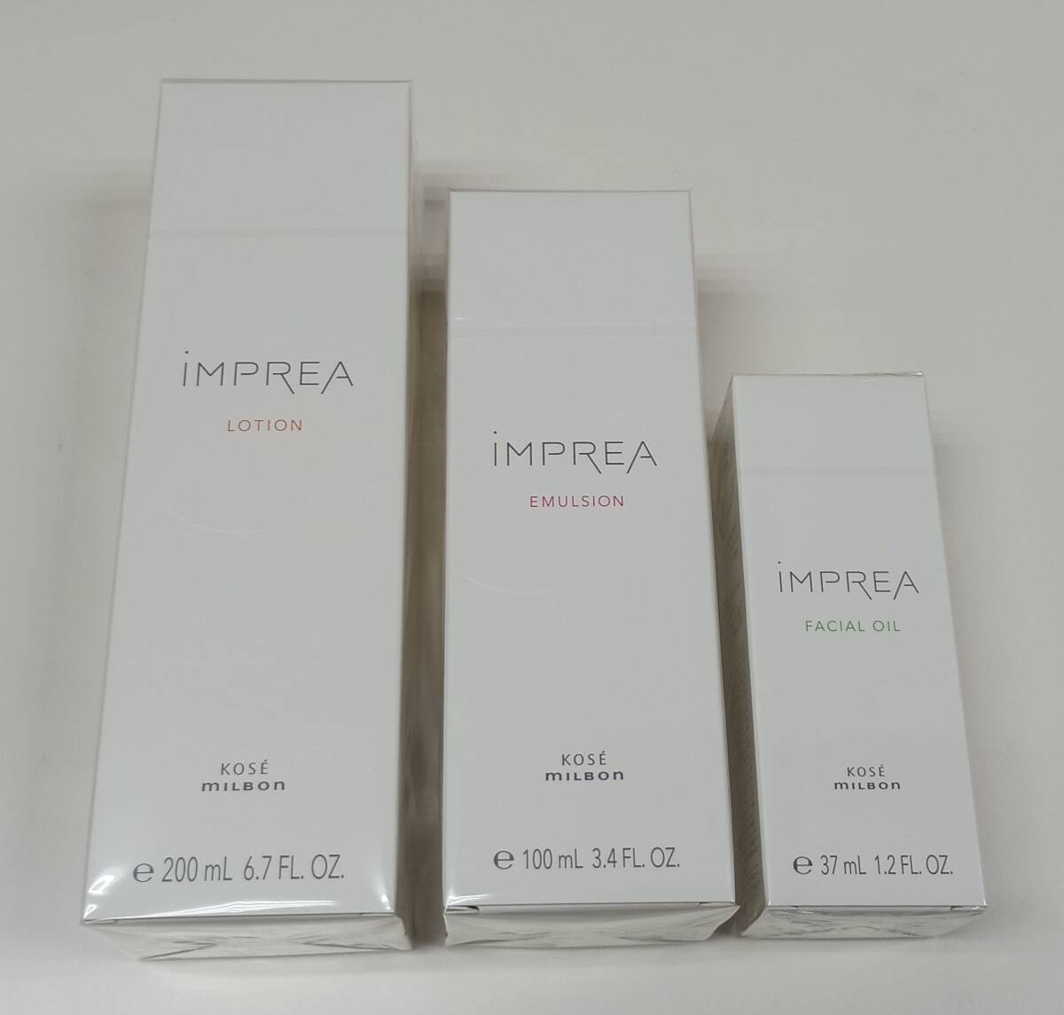 ☆ミルボン 株主優待☆ インプレア ローション(化粧水)・エマルジョン(乳液)・フェイシャル オイル(化粧用油) /18000円相当/iMPREA/KOSE/A3拍卖