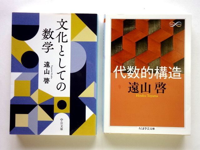 文化としての数学 遠山啓 中公文庫 / 代数的構造 遠山啓 ちくま学芸文庫 / 送料310円拍卖