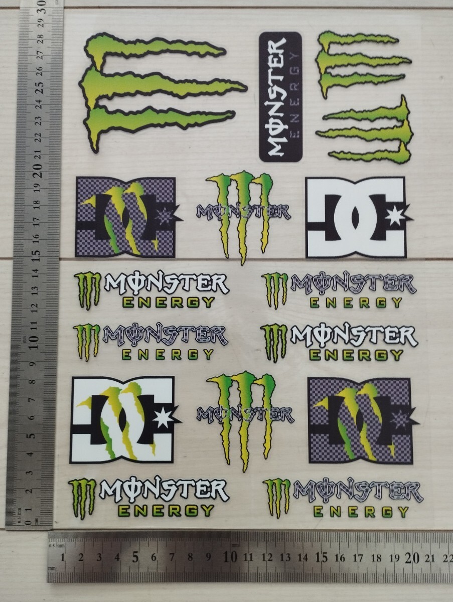 モンスターエナジーステッカー 1シート分 防水  カーステッカー  バイクステッカー  ヘルメット  monster スノボ レーシング拍卖