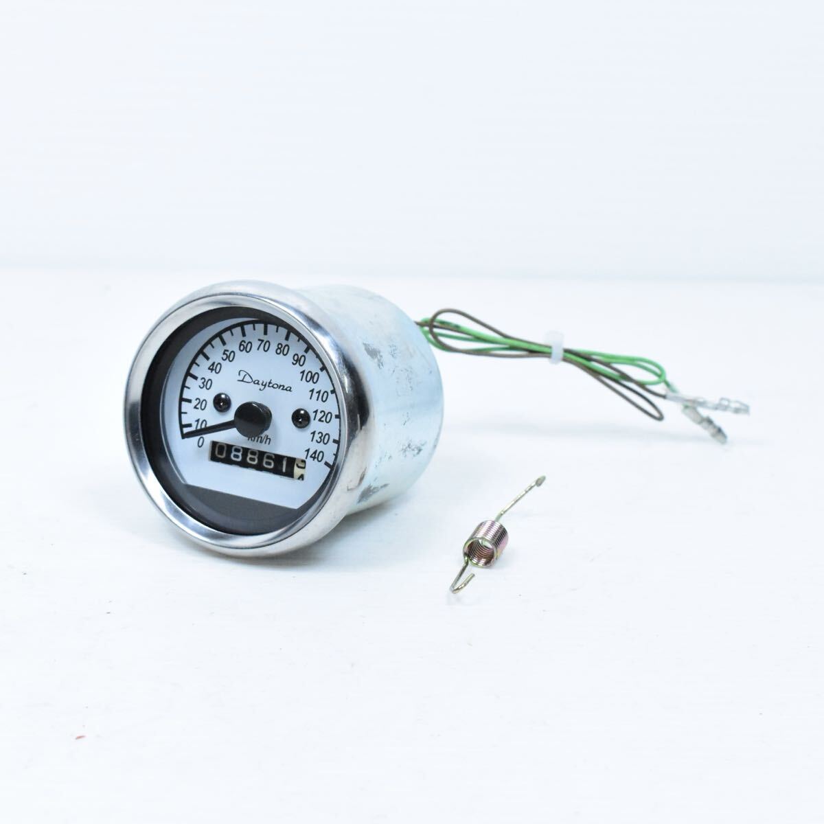 美品 デイトナ 140km/h スピードメーター 機械式 8,861km 検) モンキー ゴリラ エイプ スピード メーター Z50J AB27 FTR TW 140キロ 613拍卖