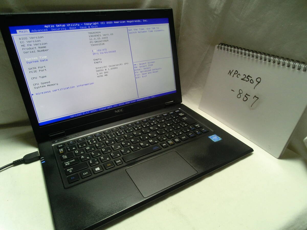 【ジャンク】NEC Lavie PC-GN16CY3G9(液晶、バッテリー不調)/Intel Celeron 3855U/メモリ4GB/ストレージ無/管:NPC2509-857拍卖
