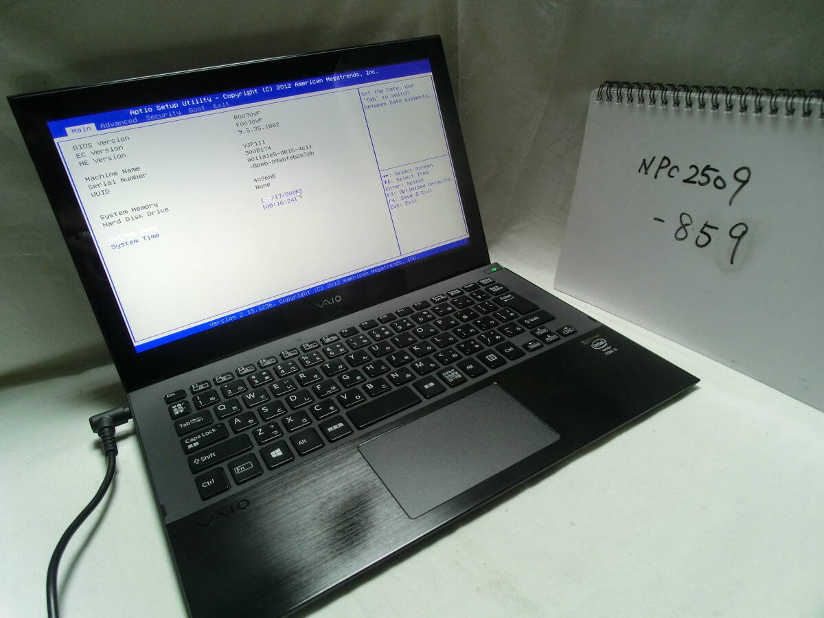 【ジャンク扱い】SONY VAIO VJP111B01N(動作確認済)/Intel Core i5-4210U/メモリ4GB/ストレージ無/管:NPC2509-859拍卖