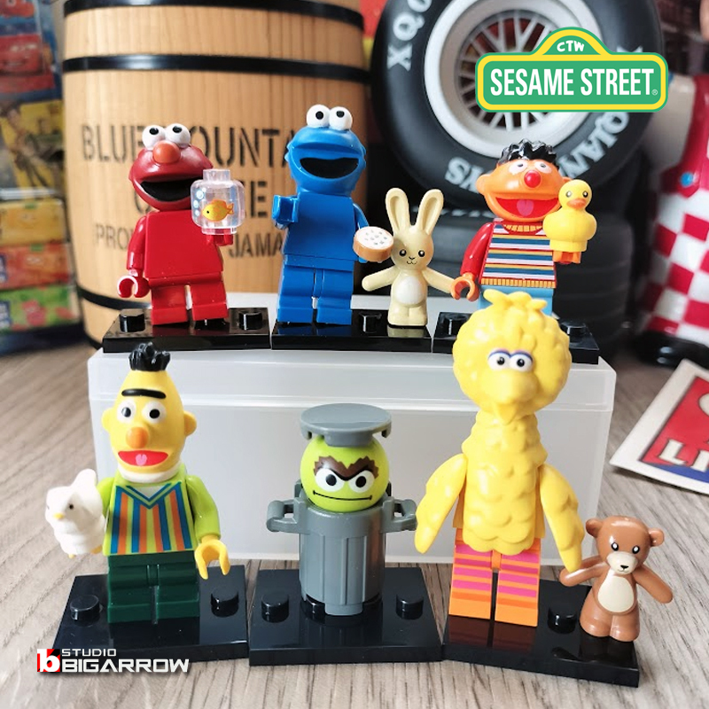 セサミストリート ミニフィグ 6個セット エルモ クッキーモンスター SESAMESTREET ミニフィギュア アメリカン雑貨拍卖