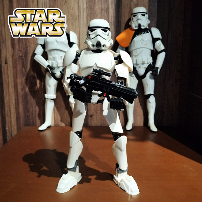 ストームトルーパー スターウォーズ サンドトルーパー STARWARS 組み立て式ブロック 全高約25cm アメリカン雑貨 送料無料拍卖