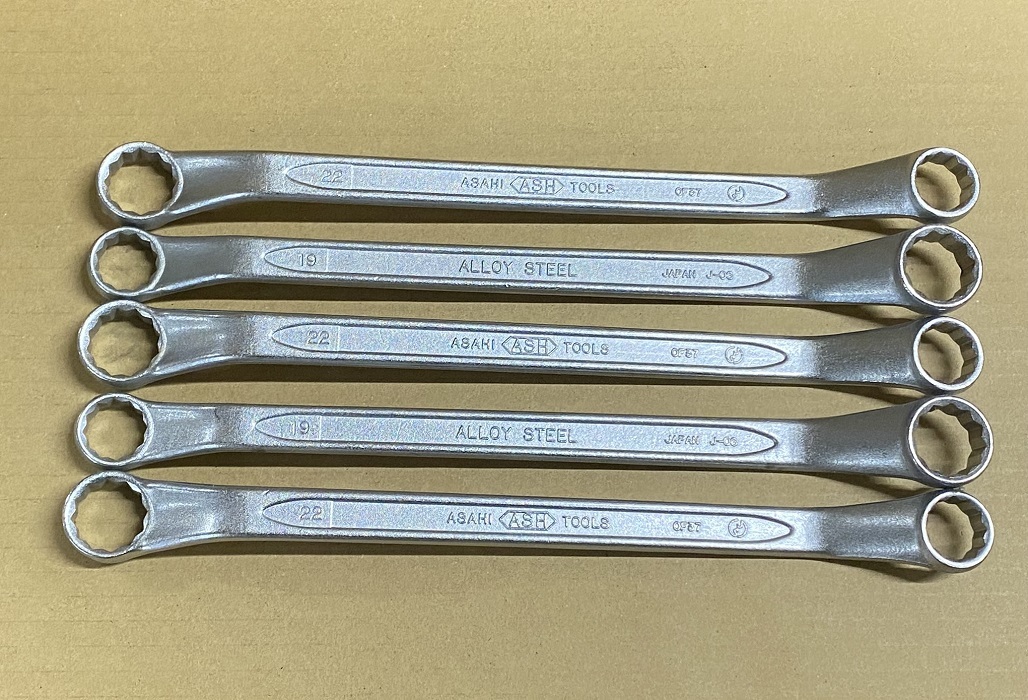 在庫処分品 D-18 アサヒ 両口メガネレンチ 19x22 長期在庫品 ASAHI ASH 旭拍卖