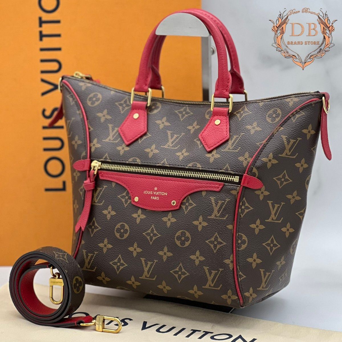 【袋付】 ルイヴィトン モノグラム トゥルネルPM ショルダー レッド 斜め掛け Louis Vuitton レディース バッグ 鑑定済み 新品未使用級拍卖