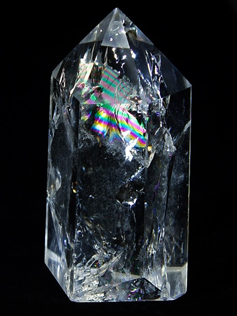 ★ヒマラヤ産★天然石虹入り水晶ポイント6角柱★73.8g/58mm★レインボークリスタル★ヒーリング★鉱物★原石磨き角柱★kamesan 拍卖