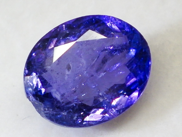 ★タンザナイト ファセットカット★2.90ct/10.0mm★天然ゾイサイト天然石黝簾石★オーバル裸石宝石ルースケース入れ★kamesan拍卖