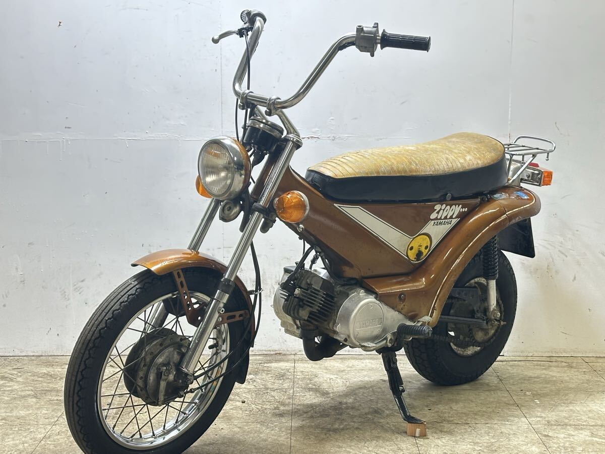 ジッピー ヤマハ 実働 書付き 鍵付き オブジェ バンバン レトロ 水戸 茨城 関東拍卖