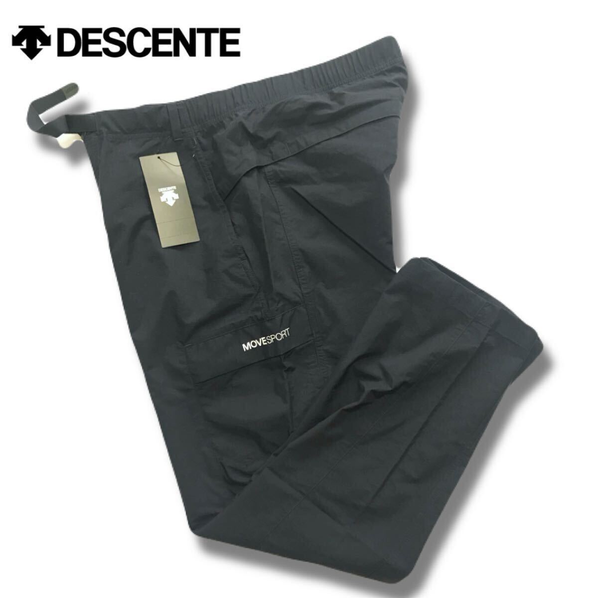 新品 【メンズXL(O)】ネイビー DESCENTE デサント MOVESPORT 撥水 耐久ナイロン マルチポケット シェルパンツ カーゴパンツ ゴルフ拍卖