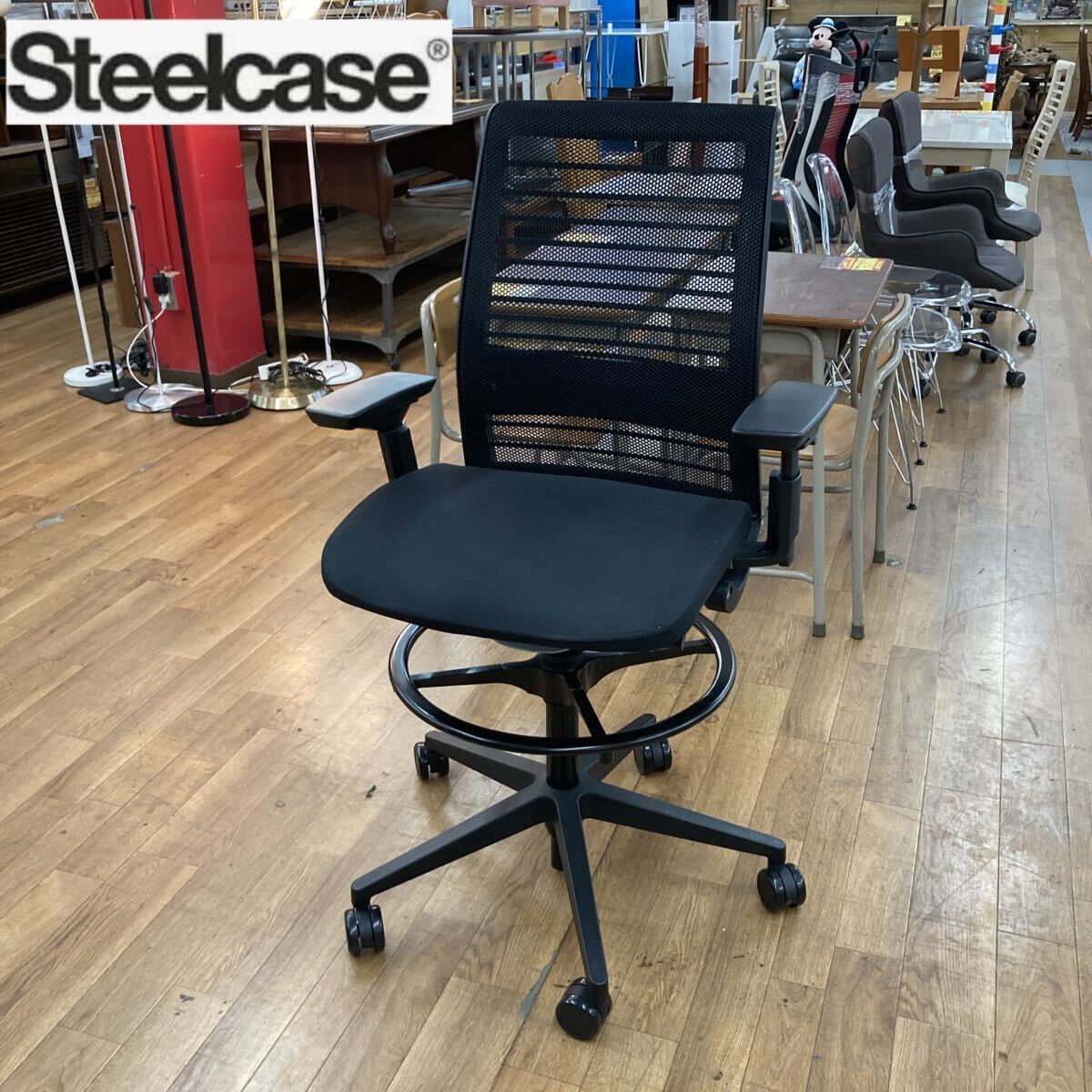S714 スティールケース steelcase p465 work 2 オフィスチェア 高さ111-135cm USED 綺麗拍卖