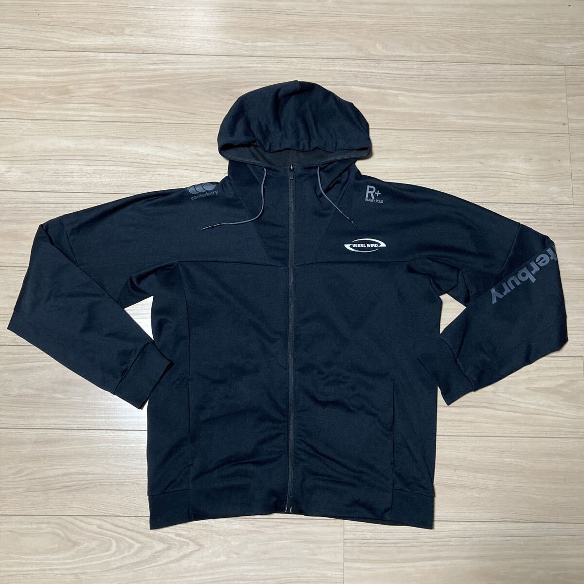 Canterbury カンタベリー スウェットパーカー ジップアップパーカー XLサイズ 黒 ラグビー拍卖