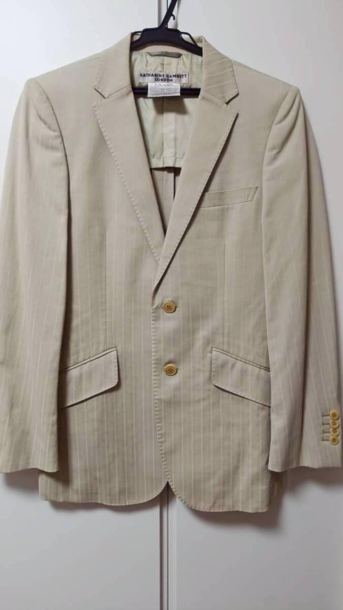 キャサリンハムネットロンドン KATHARINE HAMNETT LONDON ジャケット ベージュ M 美品 クリーニング済拍卖