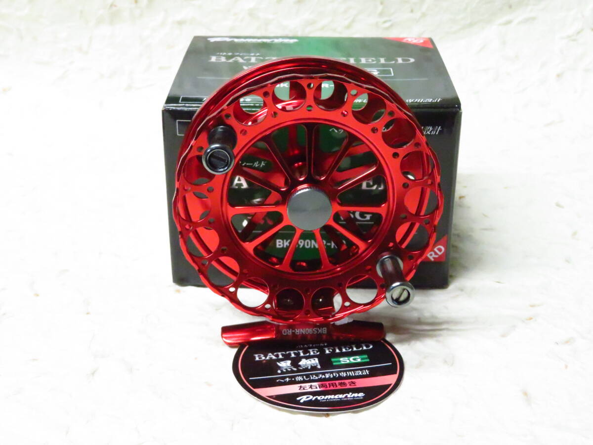 ★特価★ プロマリン バトルフィールド黒鯛SG レッド BKS90NR-RD 左右両用巻き 新品 90NR拍卖