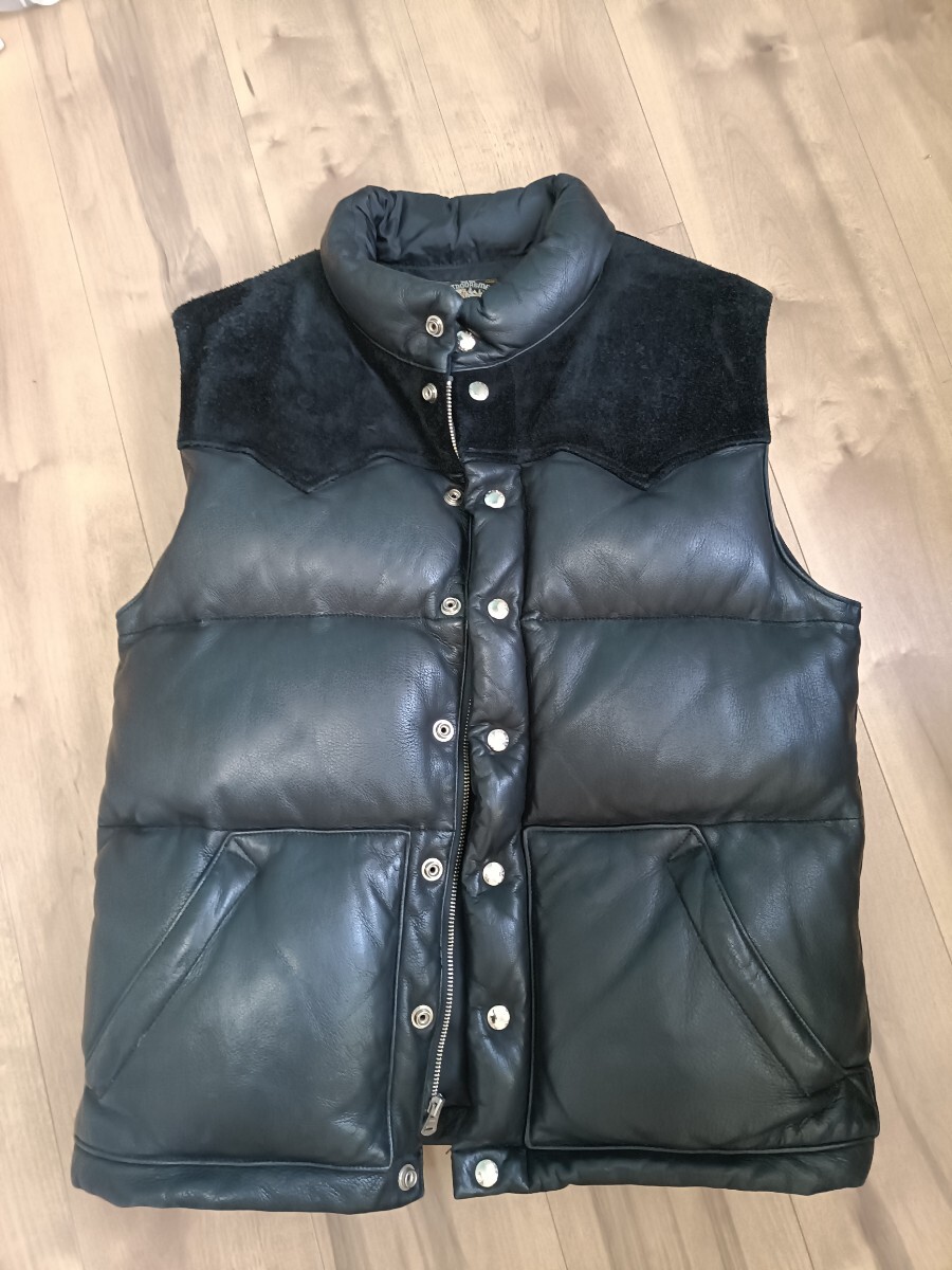 美品 リアルマッコイズ ディアスキン ダウンベスト レザー 38 ブラック検索 ロッキーマウンテン フリーホイーラーズ ビンテージ 拍卖
