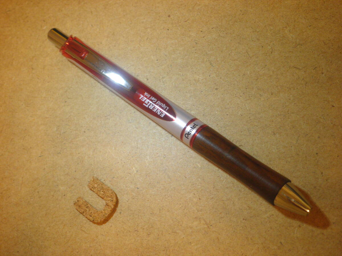インカーブ ぺんてる エナージェル  0.5mm 赤インク  樹種 ココボロ  (現物品)拍卖