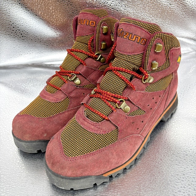 ★MIZUNO ミズノ★ブーツ/24.5cm/カジュアルシューズ/スポーツシューズ/ショートブーツ/レッドブラウン系拍卖