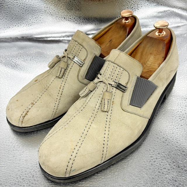 ★ランセル LANCEL★ローファー/26.5EEE/カジュアルシューズ/ショートブーツ/ビジネスシューズ/革靴/ベージュ系拍卖