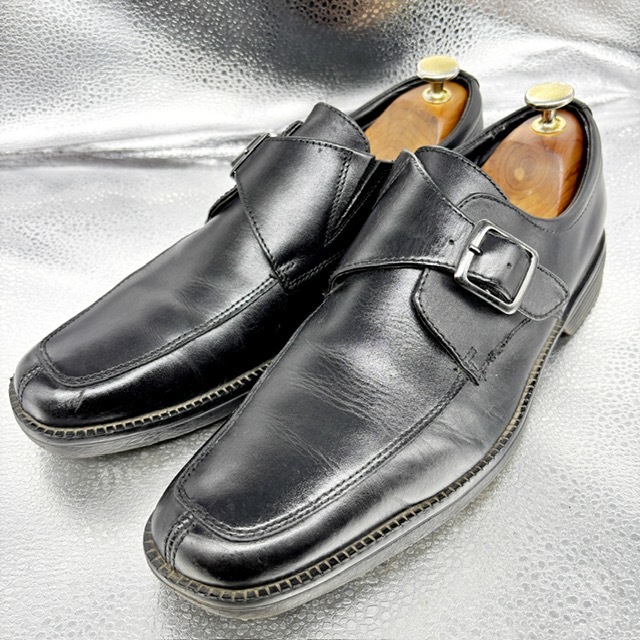 ★チャーキーズ CHARKIES★モンクストラップ/24.5cm/カジュアルシューズ/ショートブーツ/ビジネスシューズ/ブラック/黒拍卖