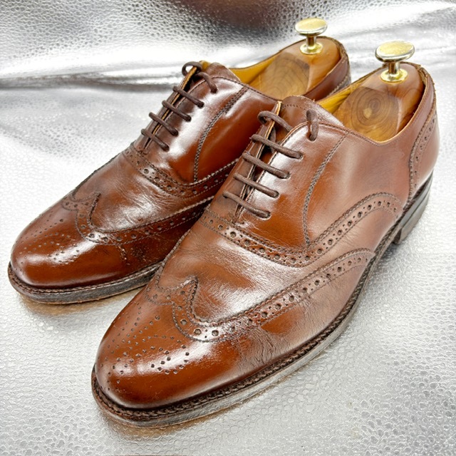 ★REGAL リーガル★ウイングチップ/24.5EE/カジュアルシューズ/レザーシューズ/ビジネスシューズ/革靴/茶拍卖