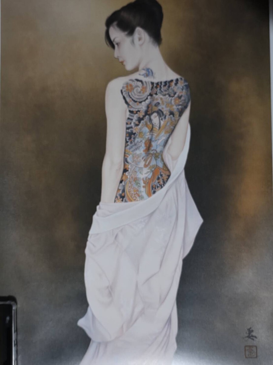 小妻 桜、虎、限定、希少画版、人気作品、大判58cm×43cm、新品額 額装付、状態良好拍卖