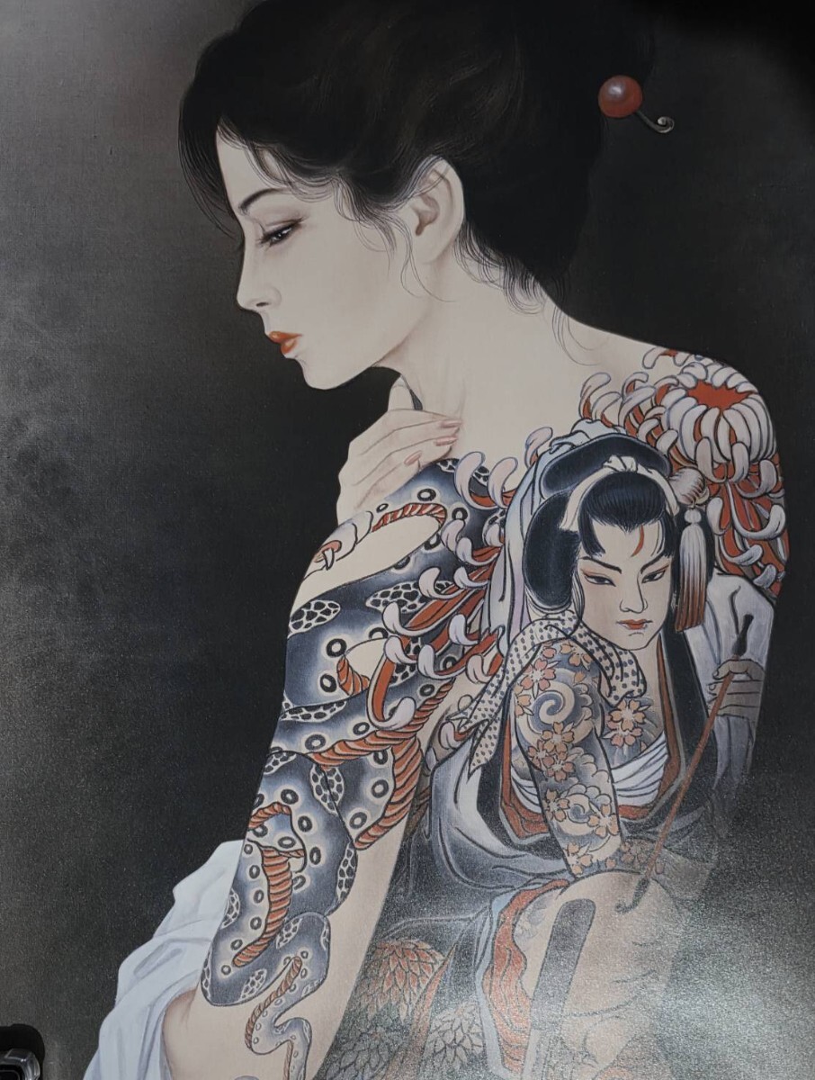 小妻 要、弁天小僧、限定、希少画版、人気作品、大判58cm×43cm、新品額 額装付、状態良好拍卖
