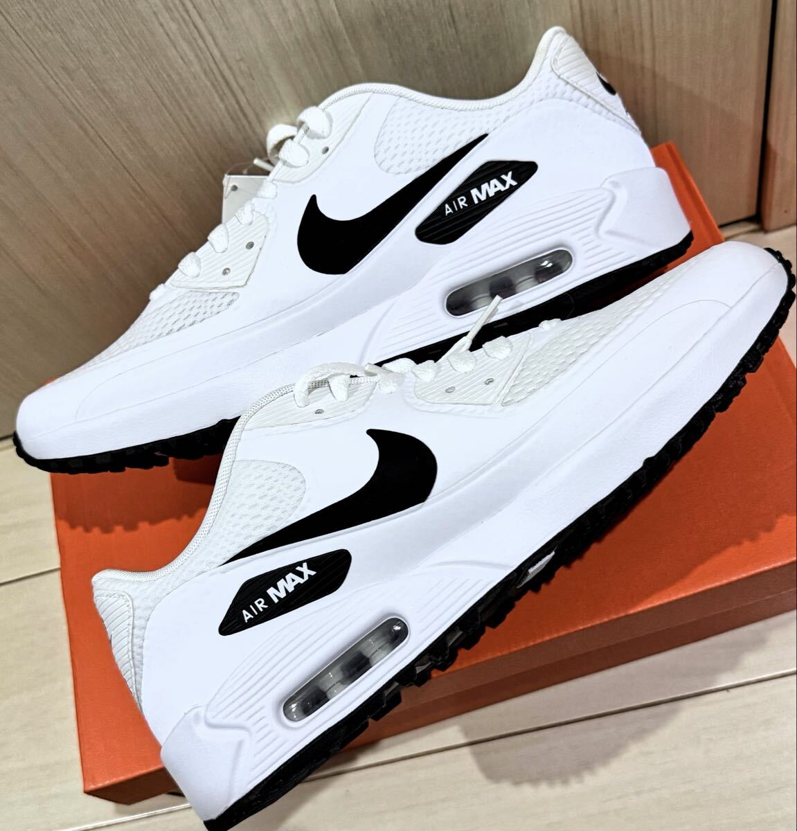 新品 NIKE AIR MAX 90 GOLF ナイキ エアマックス 90 CU9978-101 27.5 ゴルフ AIR MAX 90 G 拍卖