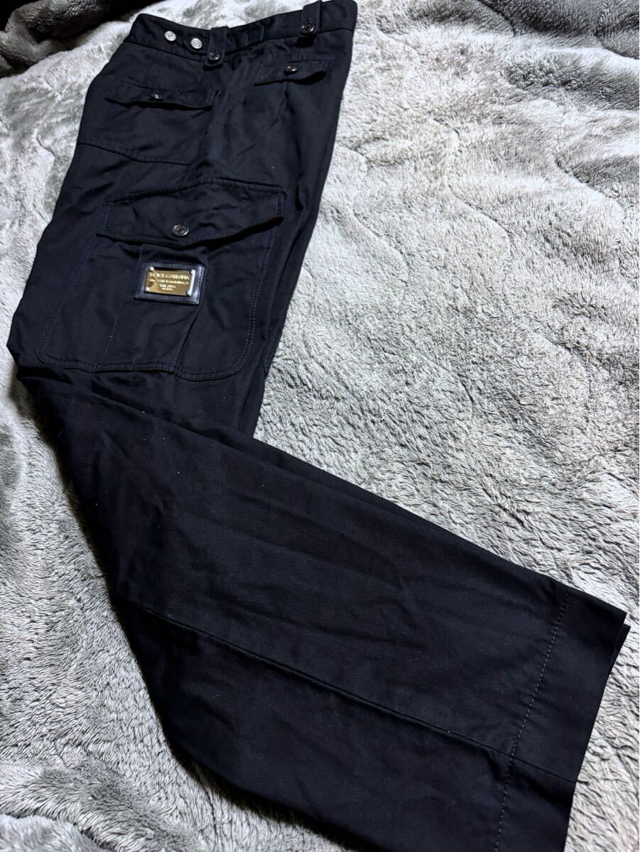 正規 未着用 DOLCE & GABBANA ドルチェ&ガッバーナ カーゴパンツ ワークパンツ ミリタリーパンツ ドルガバ プレート拍卖