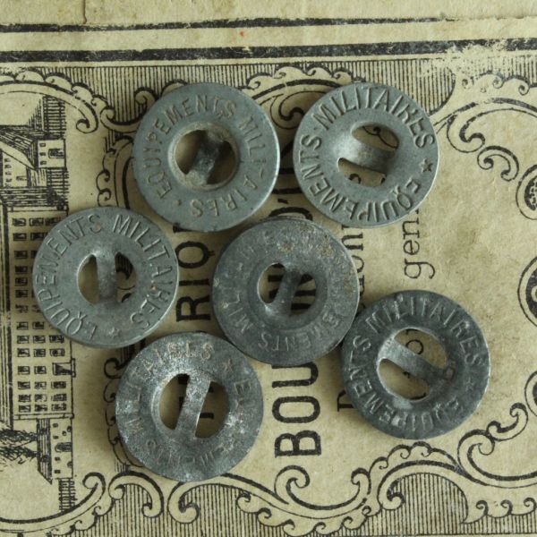 即決 メタルボタン 6個 φ14mm EQUIPEMENTS MILITAIRES ミリタリー フランス輸入 ヴィンテージ拍卖