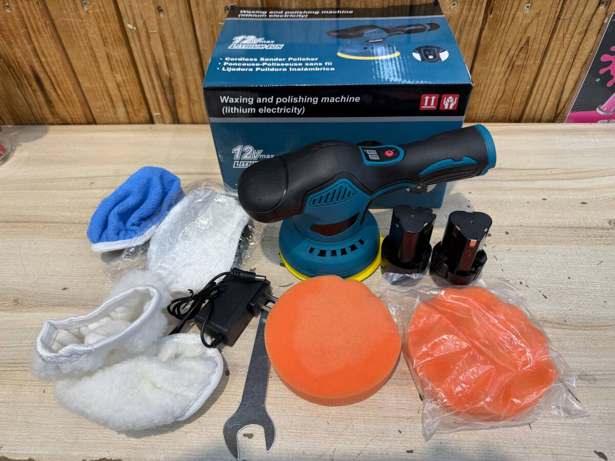 送料無料S98274 / コードレスサンダーポリッシャー 12Vmax リチウムイオンバッテリー2個 研磨、車磨き、鏡面磨き、キズ消し、ワックス拍卖