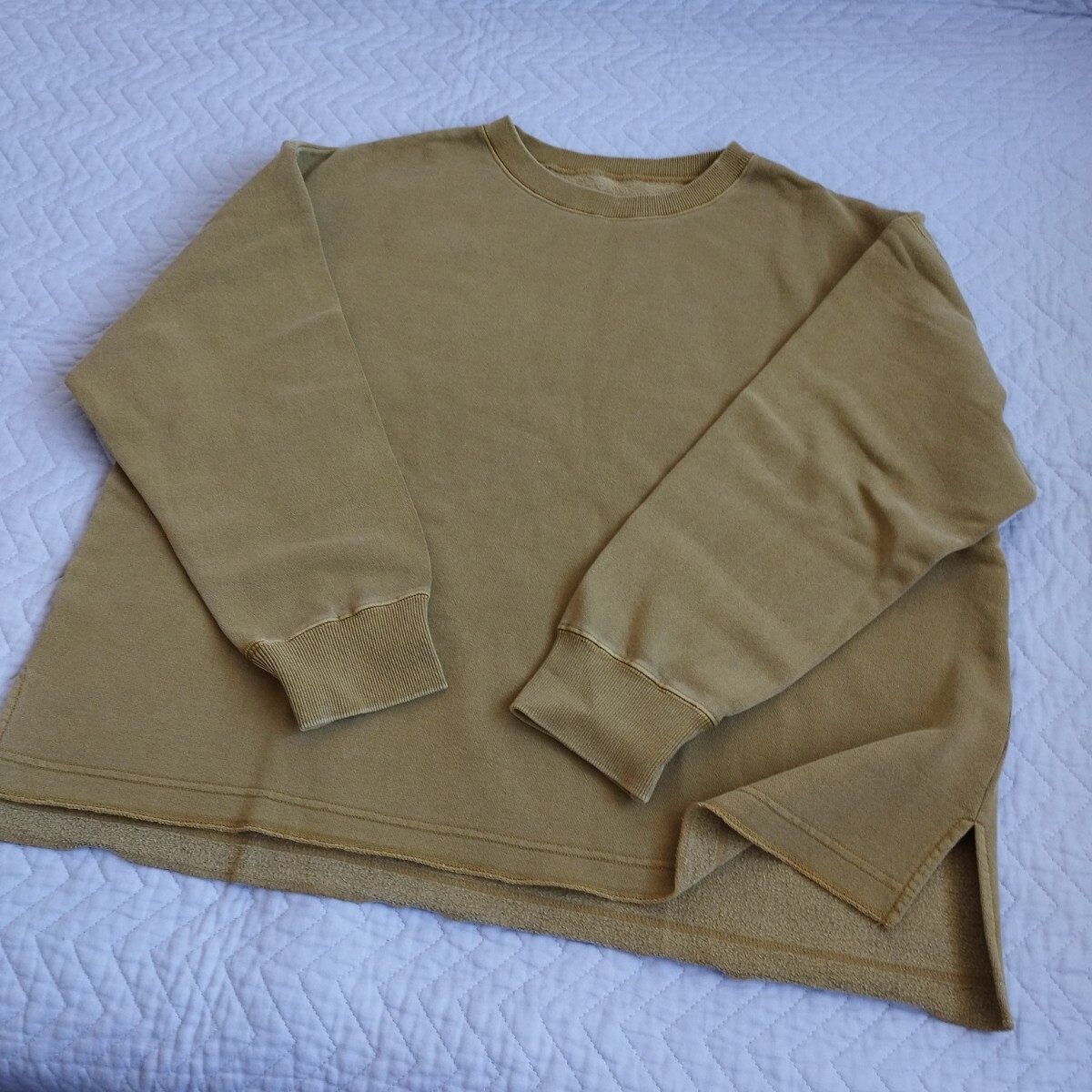 1点のみ crafted 未使用 温か 裏起毛 大人の スウェット トレーナー 大きい LL 幅66 くすみ感 マスタード ヴィンテージ感 匿名 送料無料拍卖