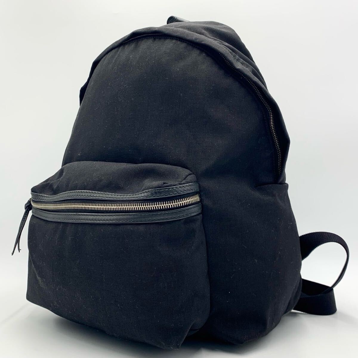 saint laurant サンローラン シティ リュックサック レザー×キャンバス ブラック拍卖