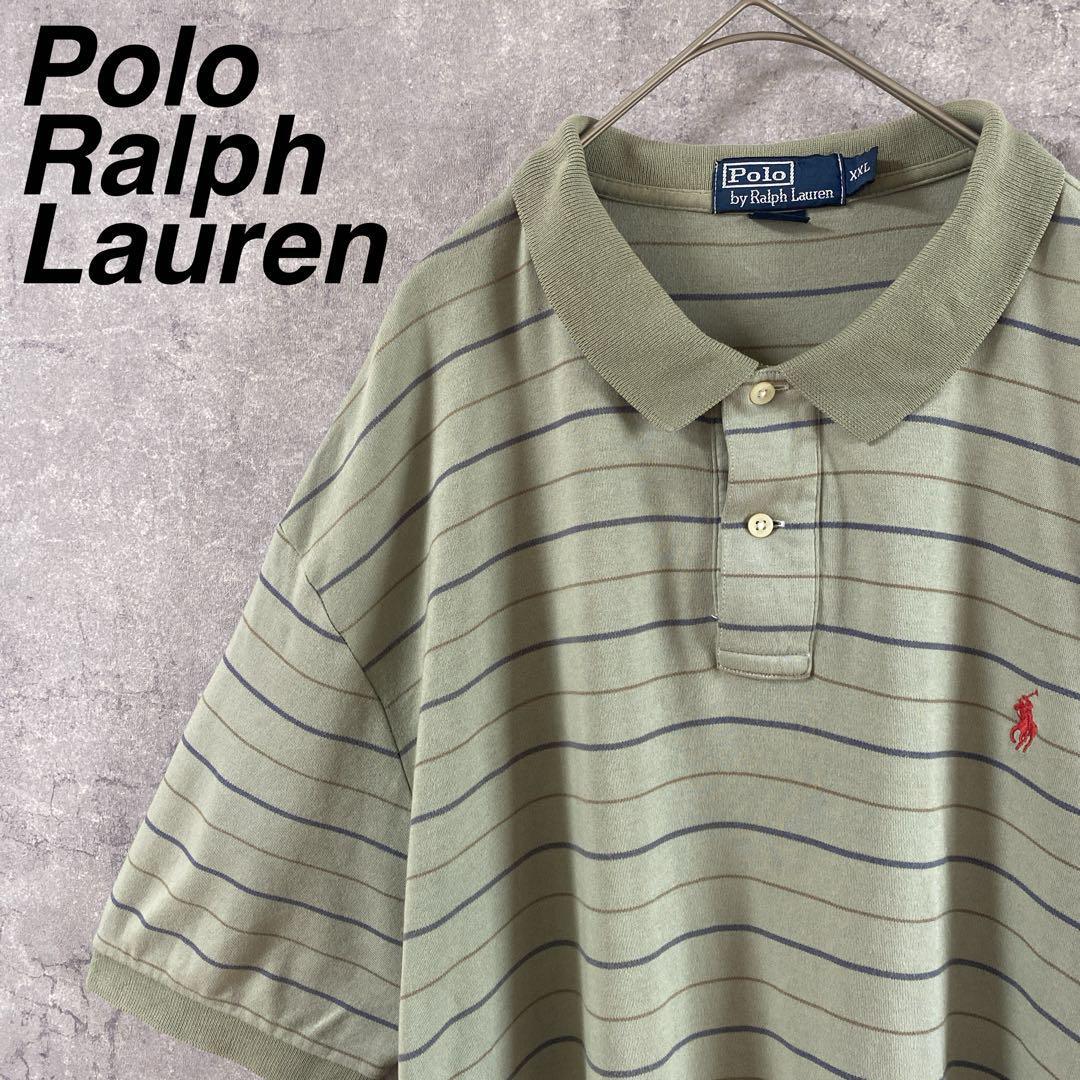 Ralph Lauren 90s ポロシャツ 半袖 ボーダー 2XLメンズ拍卖