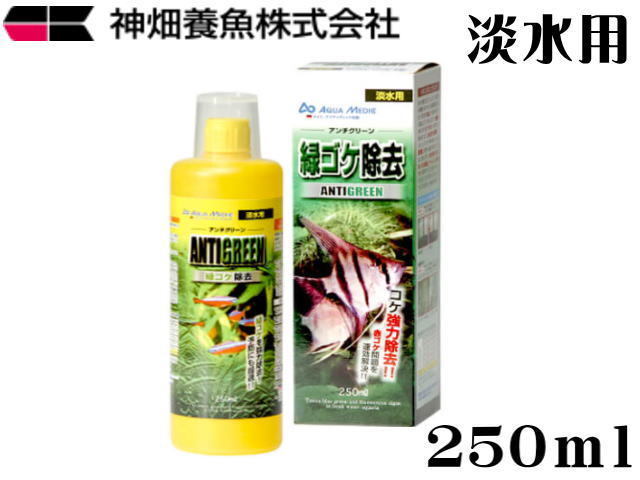 カミハタ アンチグリーン 250mL 淡水専用 緑ゴケ除去 送料無料 管理60拍卖