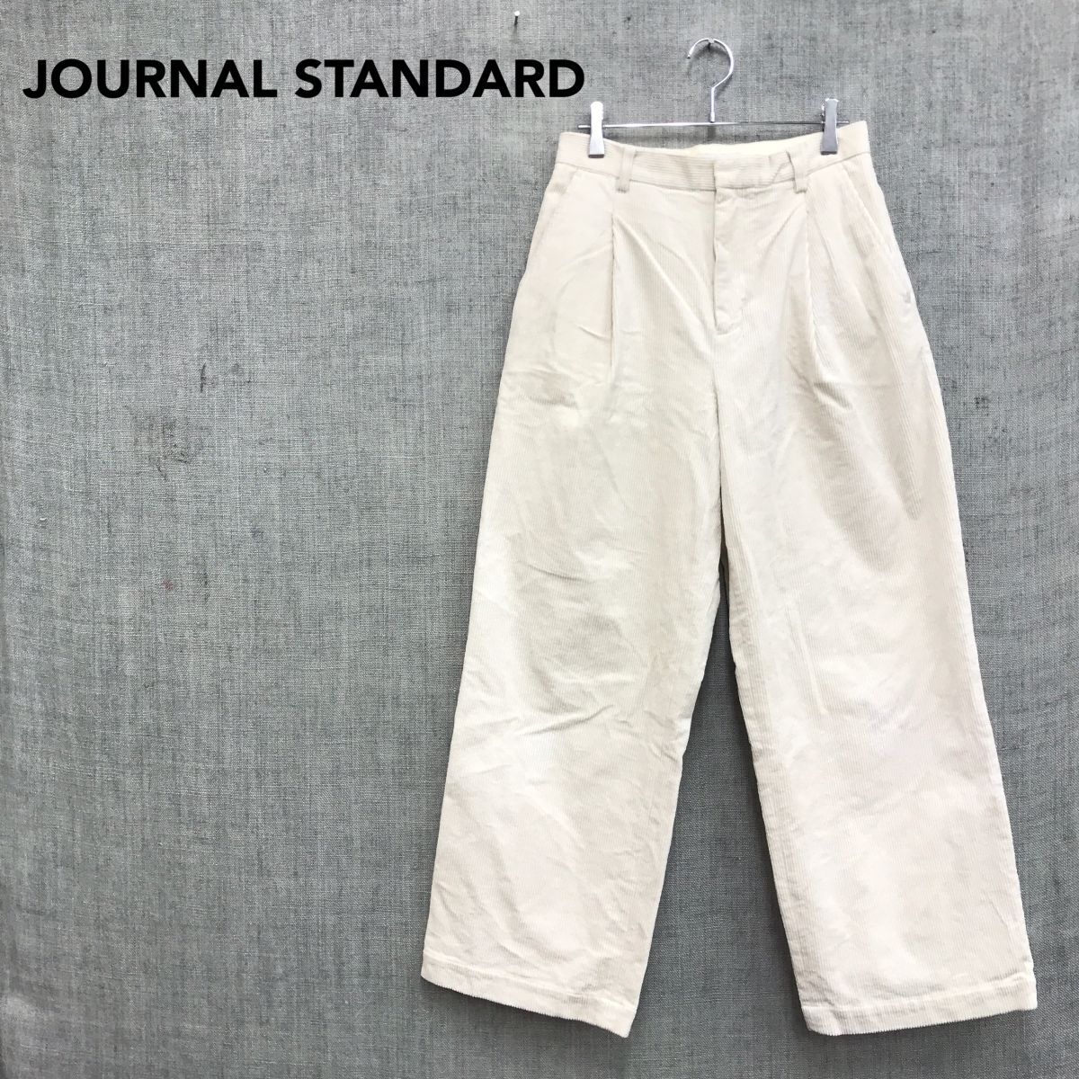 2K2657-R◆JOURNAL STANDARD ジャーナルスタンダード コーデュロイデーパードパンツ◆サイズ38 レディース 婦人 ボトム 秋冬 オフホワイト拍卖